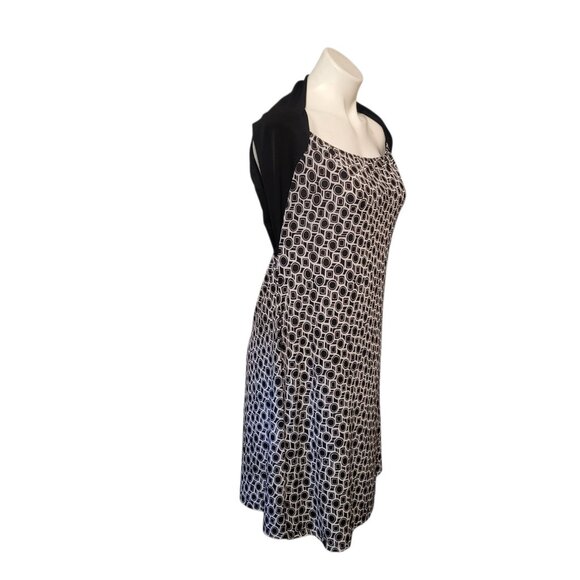 MKM Dress Size XL Black White Geometric - Picture 1 of 7
